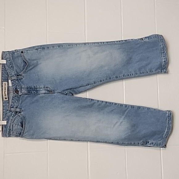 Gap Cropped Bootcut Jeans with Side Vents in Light Wash Stretch, Size 12 - Picture 1 of 7